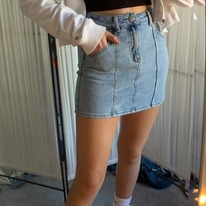 pacsun jean mini skirt